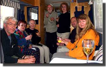 From left to right, Carl, Maureen, Ann, Les, Margaret, Clive and Pat.